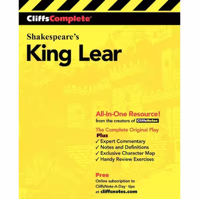 کتاب King Lear اثر William Shakespeare انتشارات CliffsNotes