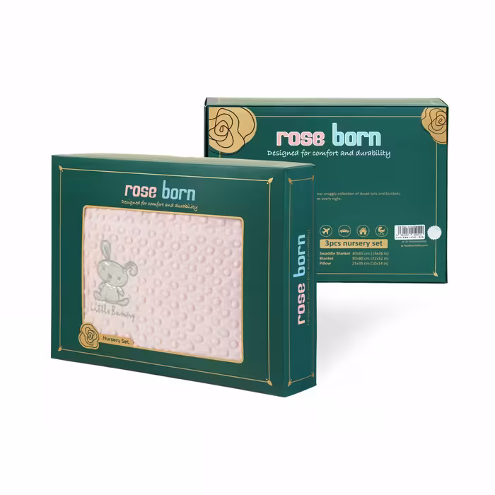 سرویس خواب سه تکه کودک رُزبرن مدل مسافرتی little bunny