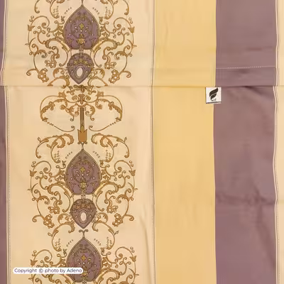 ملحفه آدنو مدل درباری کد IR101 دونفره سایز 240x240 سانتی متر