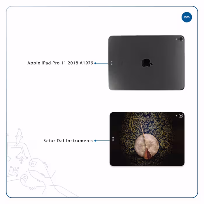 برچسب پوششی ماهوت مدل Setar-Daf-Instruments مناسب برای تبلت اپل iPad Pro 11 2018 A1979