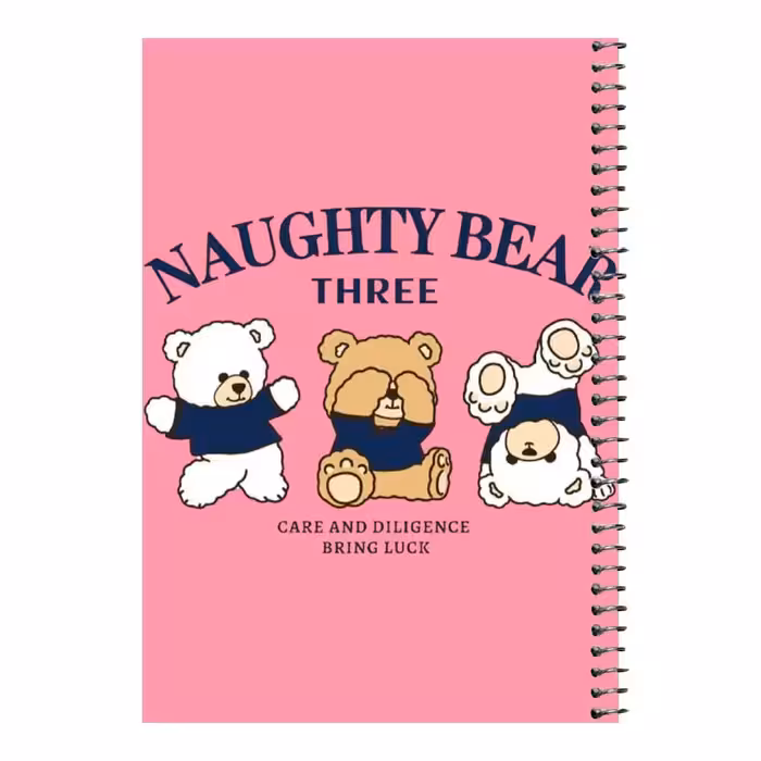 دفتر مشق 80 برگ اس جی مدل خرس های بازیگوش