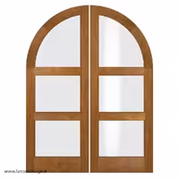 درب چوبی با پنجره شیشه‌ای داخلی کد 1168