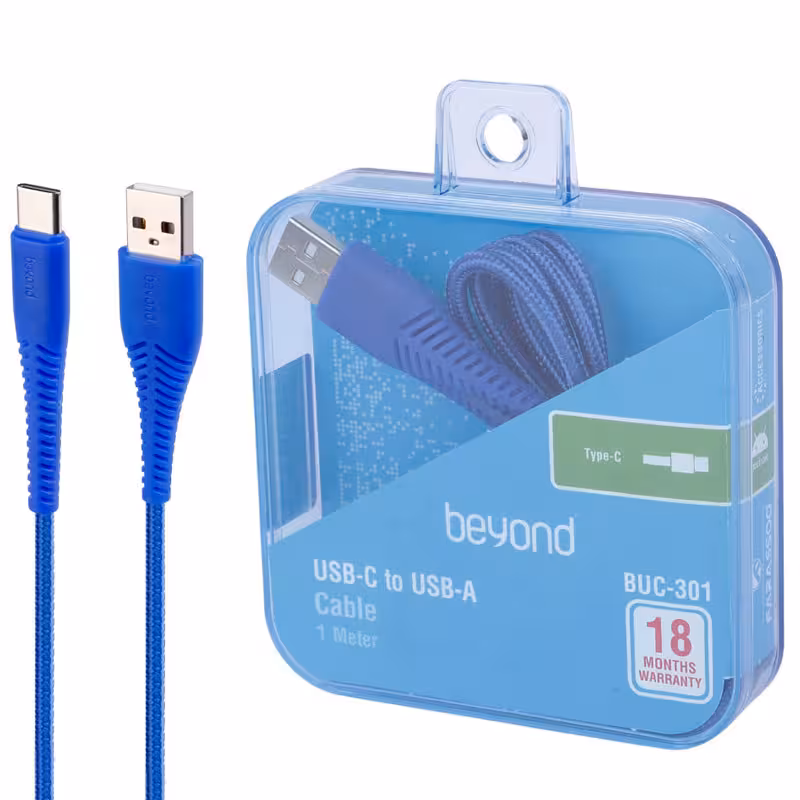 کابل تایپ سی فست شارژ Beyond BUC-301 2.1A 1m