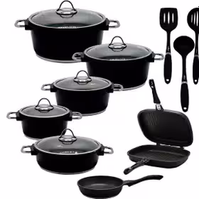 سرویس 16 پارچه مشکی مونیخ کد un-7646