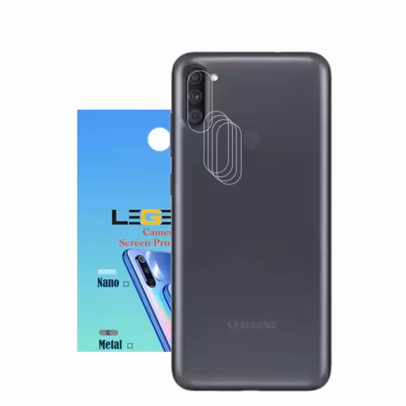 محافظ لنز دوربین لجند مدل نانو گلس مناسب برای موبایل سامسونگ Galaxy A11 بسته 5 عددی