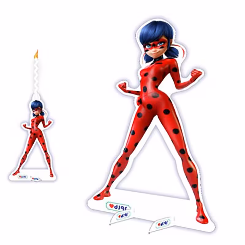 استند رومیزی تولد طرح دختر کفشدوزکی به همراه شمع