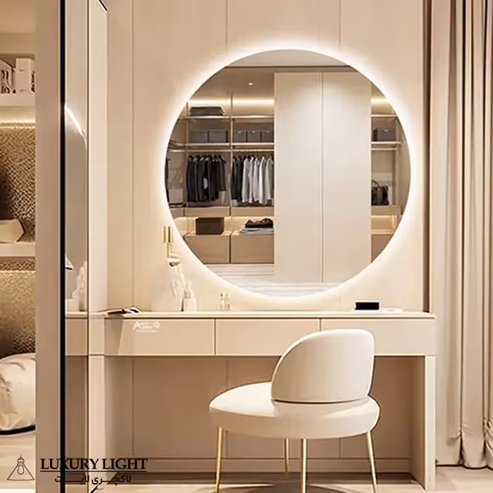 آینه بک لایت گرد 80 سانتی مدل LX21