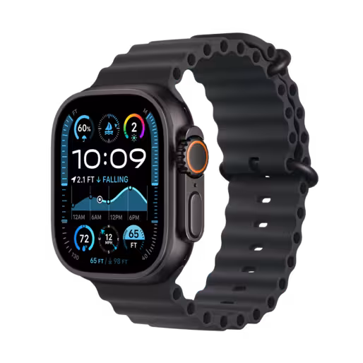 اپل واچ مدل اولترا نسل 2 تیتانیومی مشکی با بند اوشن مشکی