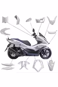 ست بدنه موتورسیکلت سفید مجموعه هوندا PCX 2021 2022 2023 2024 سازگار Genel Markalar