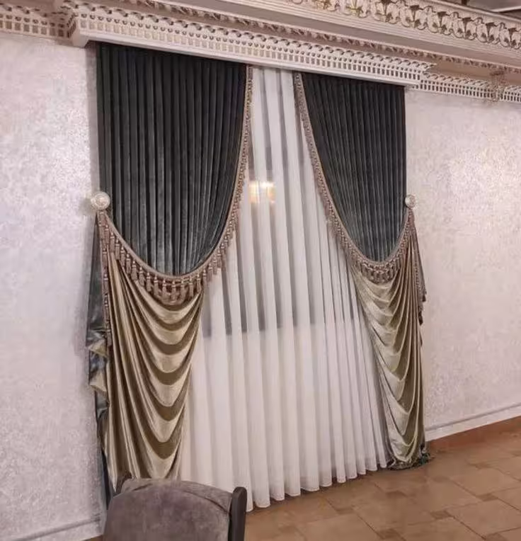 پرده کلاسیک آسترکشی مخمل