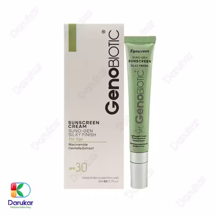 کرم ضد آفتاب دور چشم ژنوبایوتیک SPF30 حجم 20 میلی لیتر
