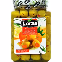 زیتون سبز با مغز پرتقال لوراس 900گرمیLoras