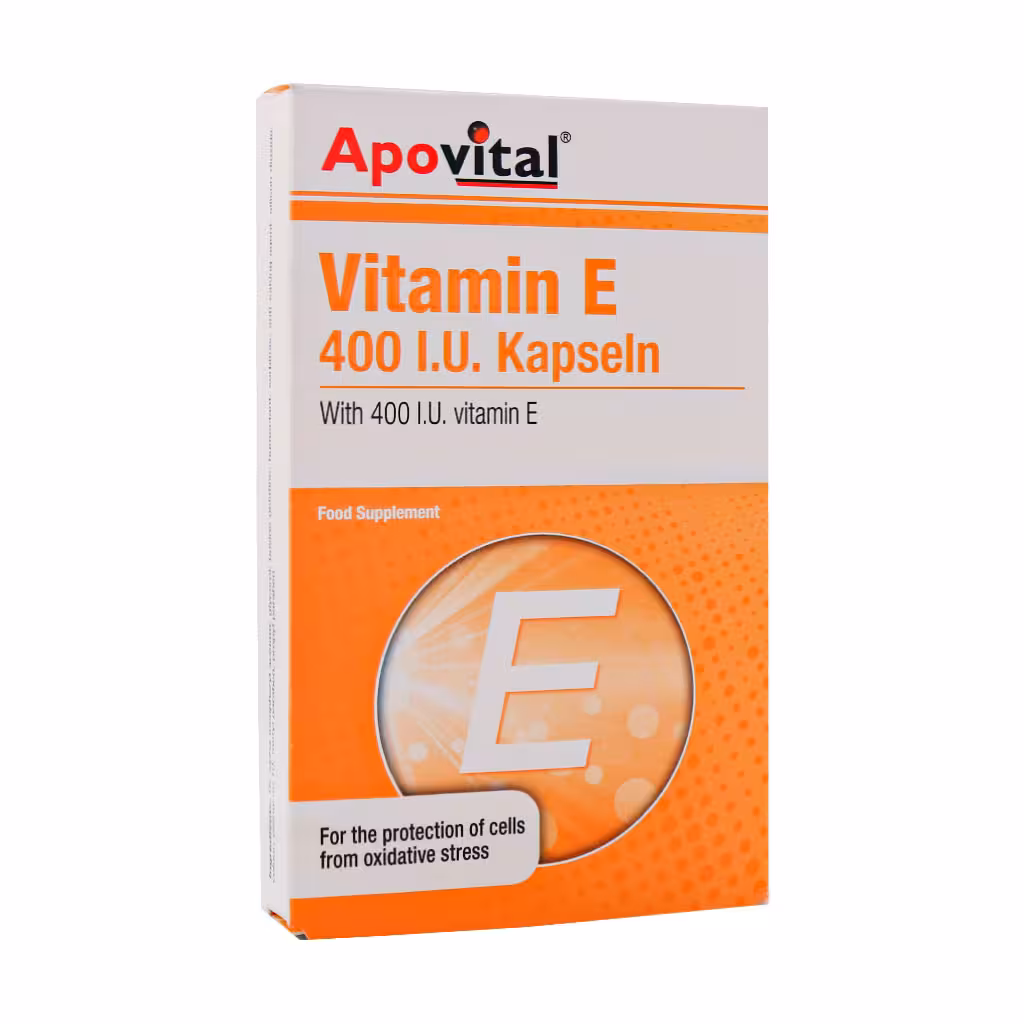 کپسول ژلاتینی نرم ویتامین E 400 واحد آپوویتال 40 عدد | Apovital Vitamin E 400