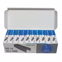 سوزن منگنه بست آلفا نقره ای NO.10 بسته10000 عددی