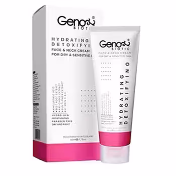 کرم مرطوب کننده صورت و گردن پوست خشک و حساس هیدرو-ژن ژنوبایوتیک 50 میل
