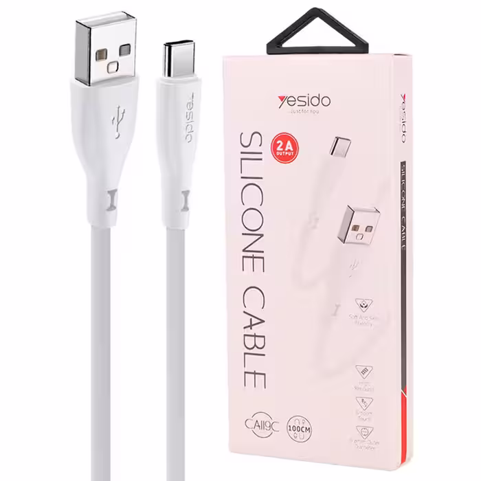 کابل تایپ سی فست شارژ Yesido CA119C 2A 1m