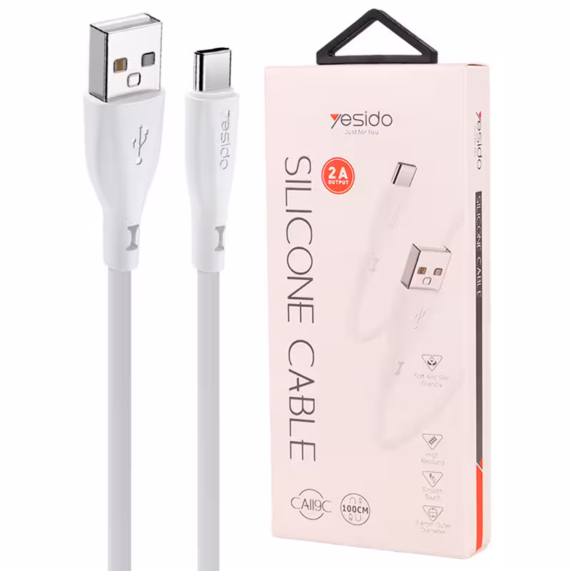 کابل تایپ سی فست شارژ Yesido CA119C 2A 1m