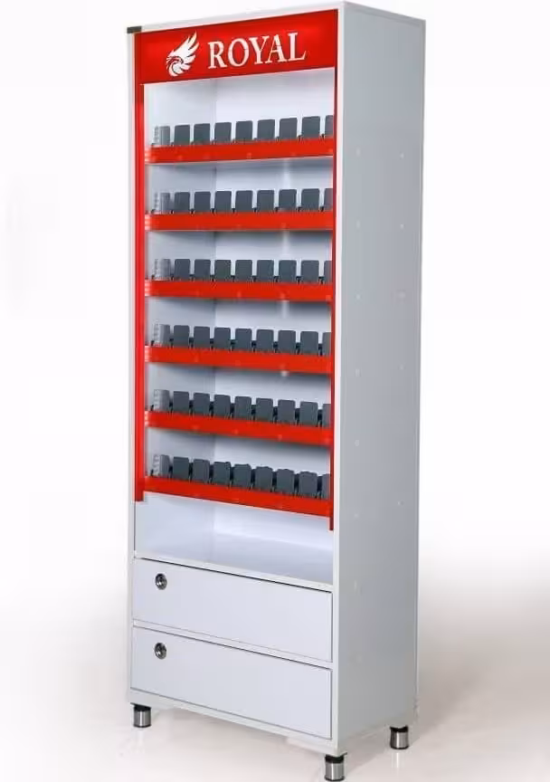 استند سیگار و تنباکو ایستاده 54 باکس چراغ دار قرمز