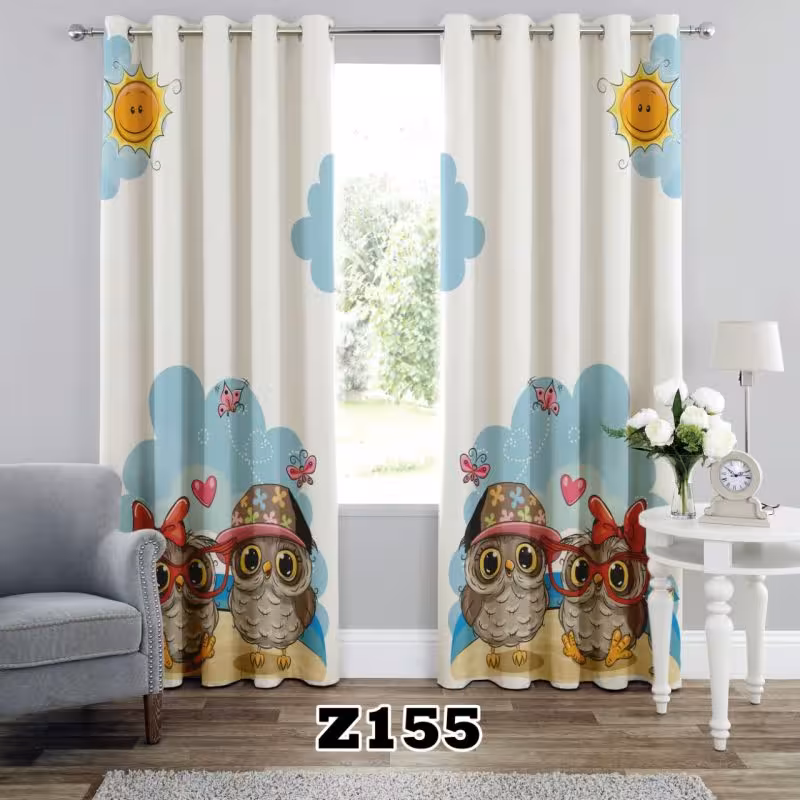 پرده سه بعدی طرح جغد