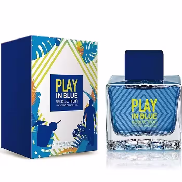 عطر و ادکلن مردانه آنتونیو باندراس پلی این بلو سداکشن ادوتویلت ANTONIO BANDERAS PLAY IN BLUE SEDUCTION EDT FOR MEN