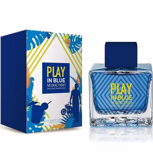 عطر و ادکلن مردانه آنتونیو باندراس پلی این بلو سداکشن ادوتویلت ANTONIO BANDERAS PLAY IN BLUE SEDUCTION EDT FOR MEN