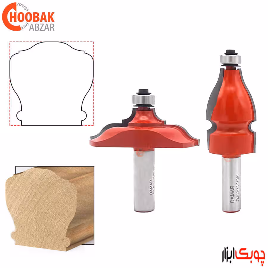 ست تیغ دستگیره راه پله چوبی دامار