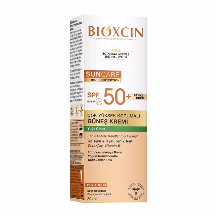 کرم ضد آفتاب رنگی پوست چرب  SPF50 بیوکسین 50 میل