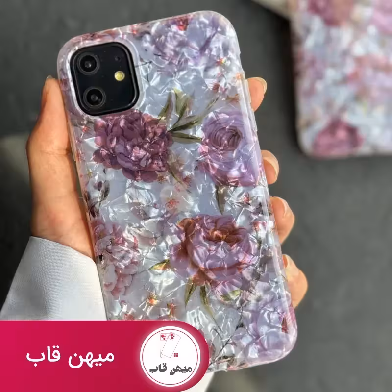 قاب موبایل آیفون گل رز - کد (98191)