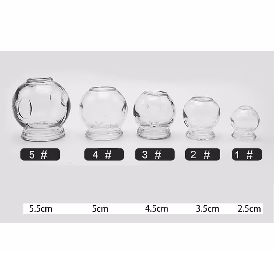 لیوان بادکش و حجامت شیشه ای cupping therapy