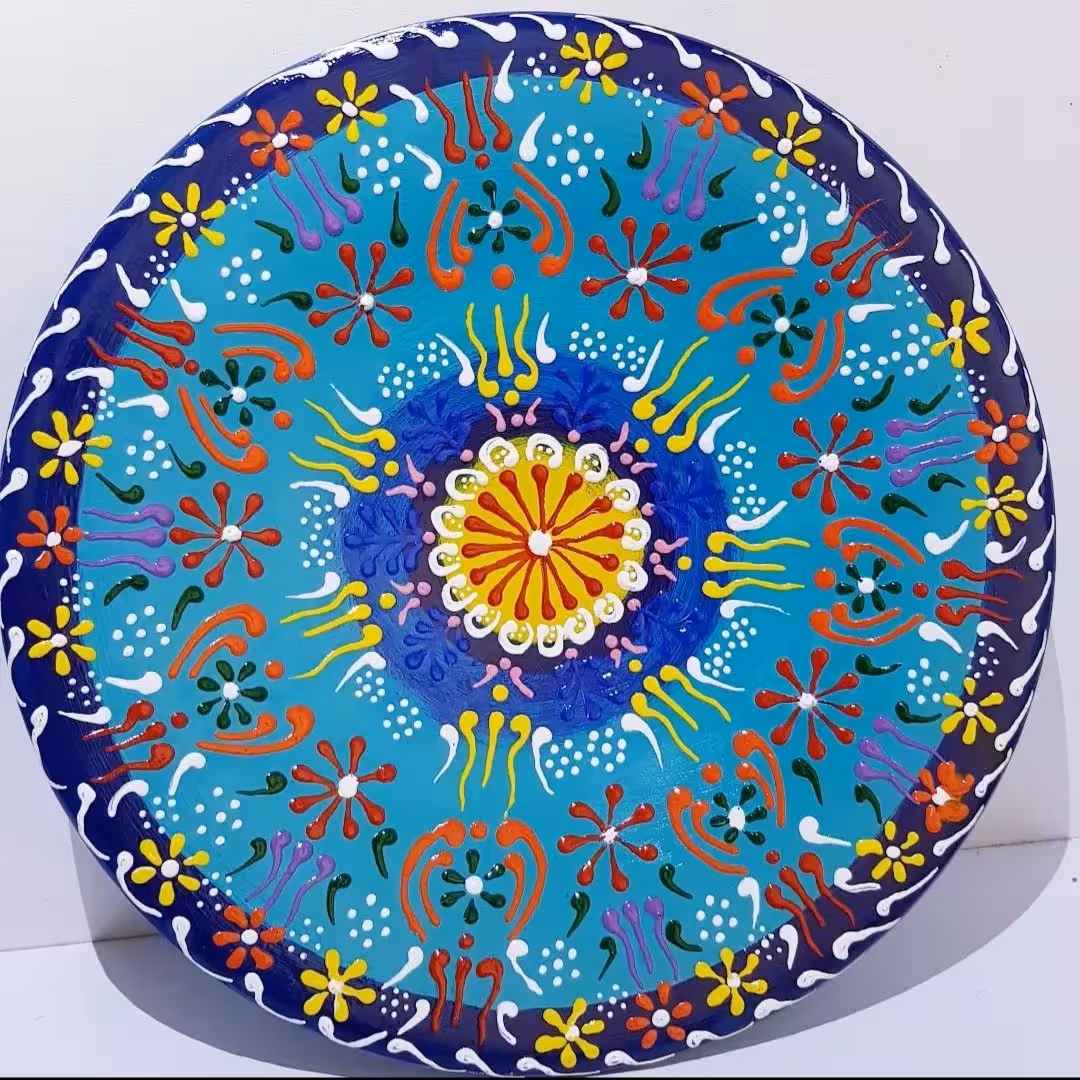 دیوارکوب میناکاری فیروزه ای