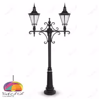 چراغ پارکی دو شعله مدل اسپانیایی شاخه باتیس پایه نارون شب تاب