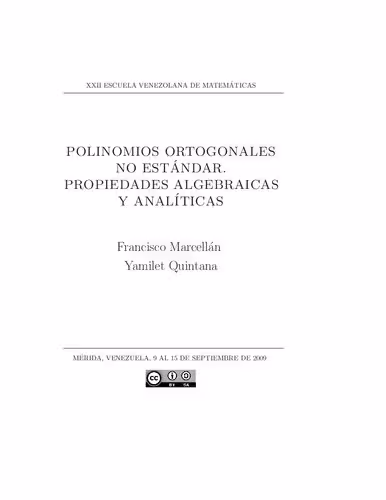 خرید و دانلود نسخه کامل کتاب Polinomios ortogonales no estándar. Propiedades algebraicas y analíticas