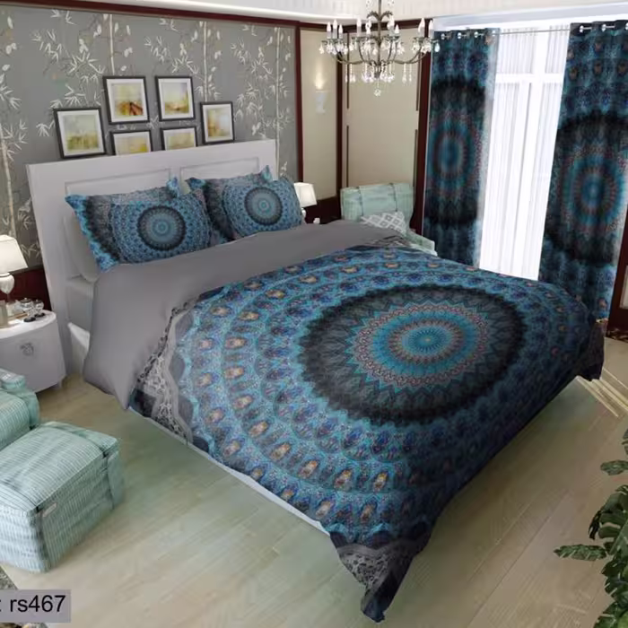 سرویس روتختی 1 نفره تنسل چاپی برندترک لند (Turk Land)  کد rs 467