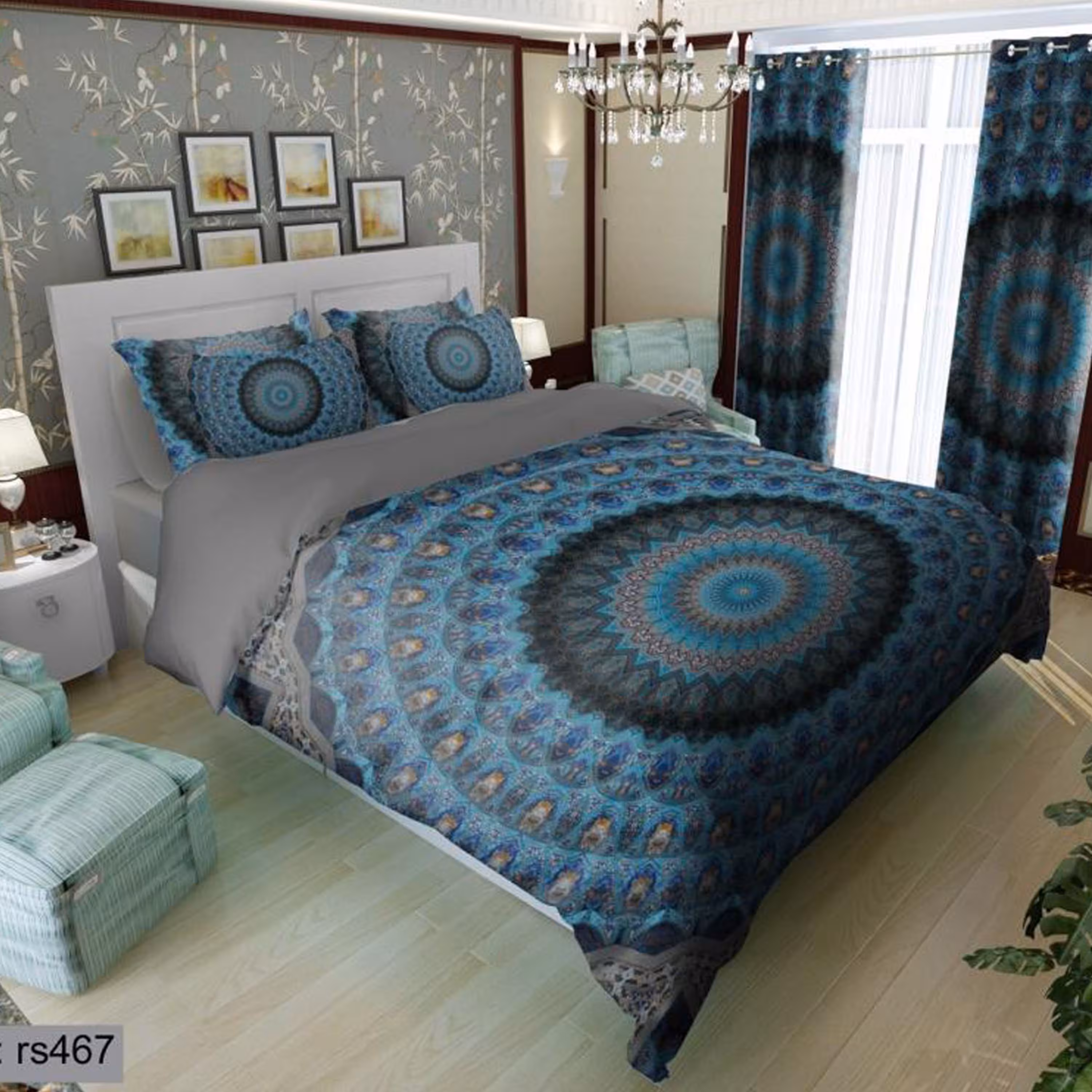سرویس روتختی 1 نفره تنسل چاپی برندترک لند (Turk Land)  کد rs 467