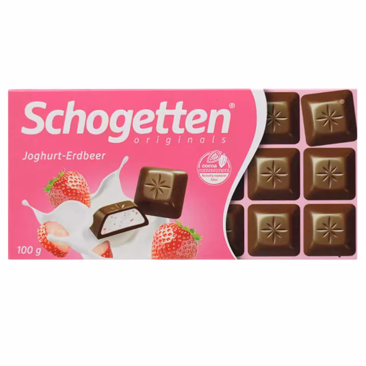 شکلات تخته ای با طعم ماست و توت فرنگی شوگوتن – 100 گرم
