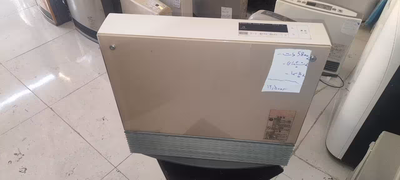 بخاری گازی برقی ژاپنی شیشه ای  5800 وات پلاسما دست دوم