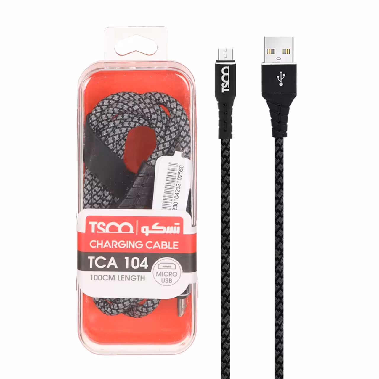 کابل شارژ اندروید TSCO مدل TCA 104 - مشکی