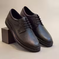 کفش چرم مردانه اسپرت کد SP057BK رنگی مشکی