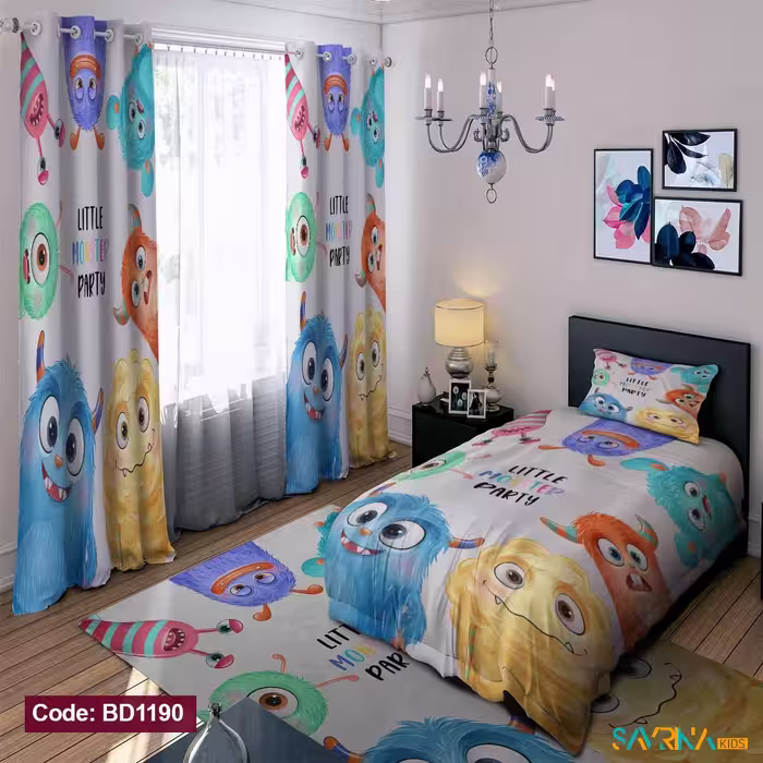 ست اتاق خواب طرح پارتی هیولاها کد BD1190