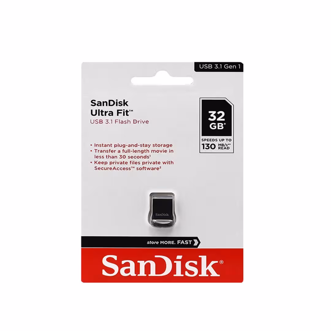 فلش مموری سن دیسک مدل ULTRA FIT USB 3.1 ظرفیت 32 گیگابایت