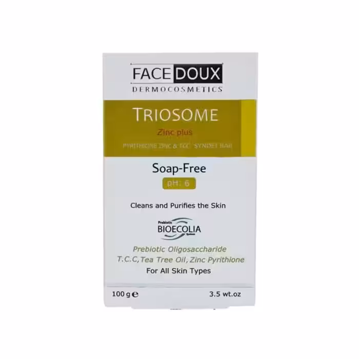 پن آنتی باکتریال تریوزوم زینک پلاس فیس دوکس face douxTriosome Zinc Plus Syndet Bar