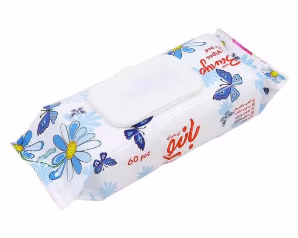 دستمال مرطوب آنتی باکتریال بانیو 60 عدد