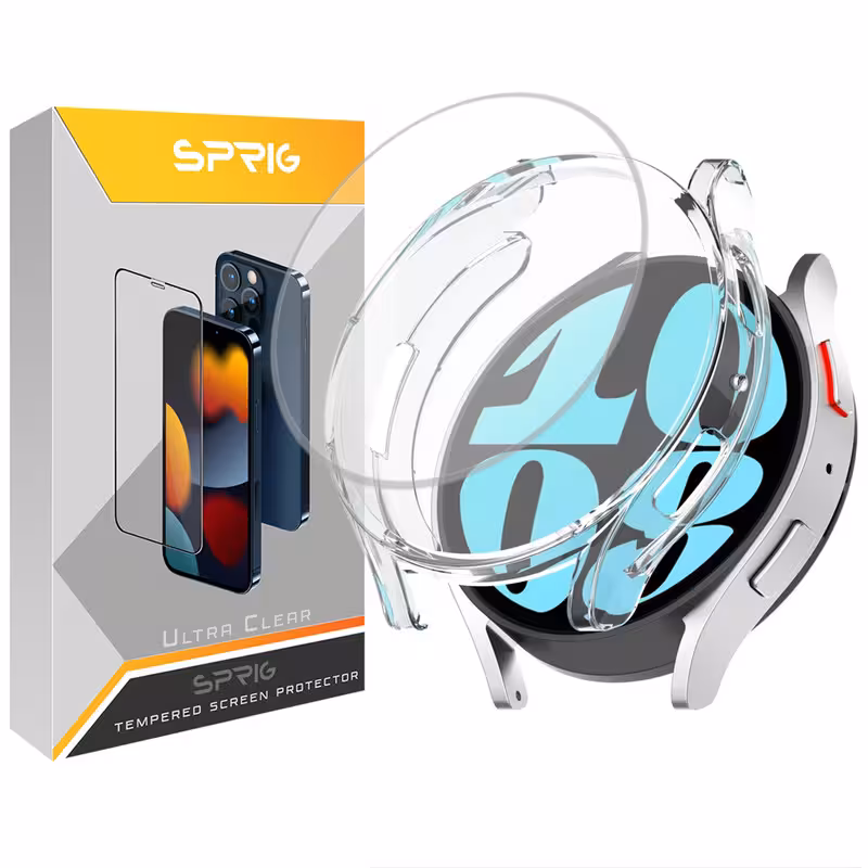 کاور اسپریگ مدل SPG مناسب برای ساعت هوشمند سامسونگ Galaxy Watch 6 40mm به همراه محافظ صفحه نمایش