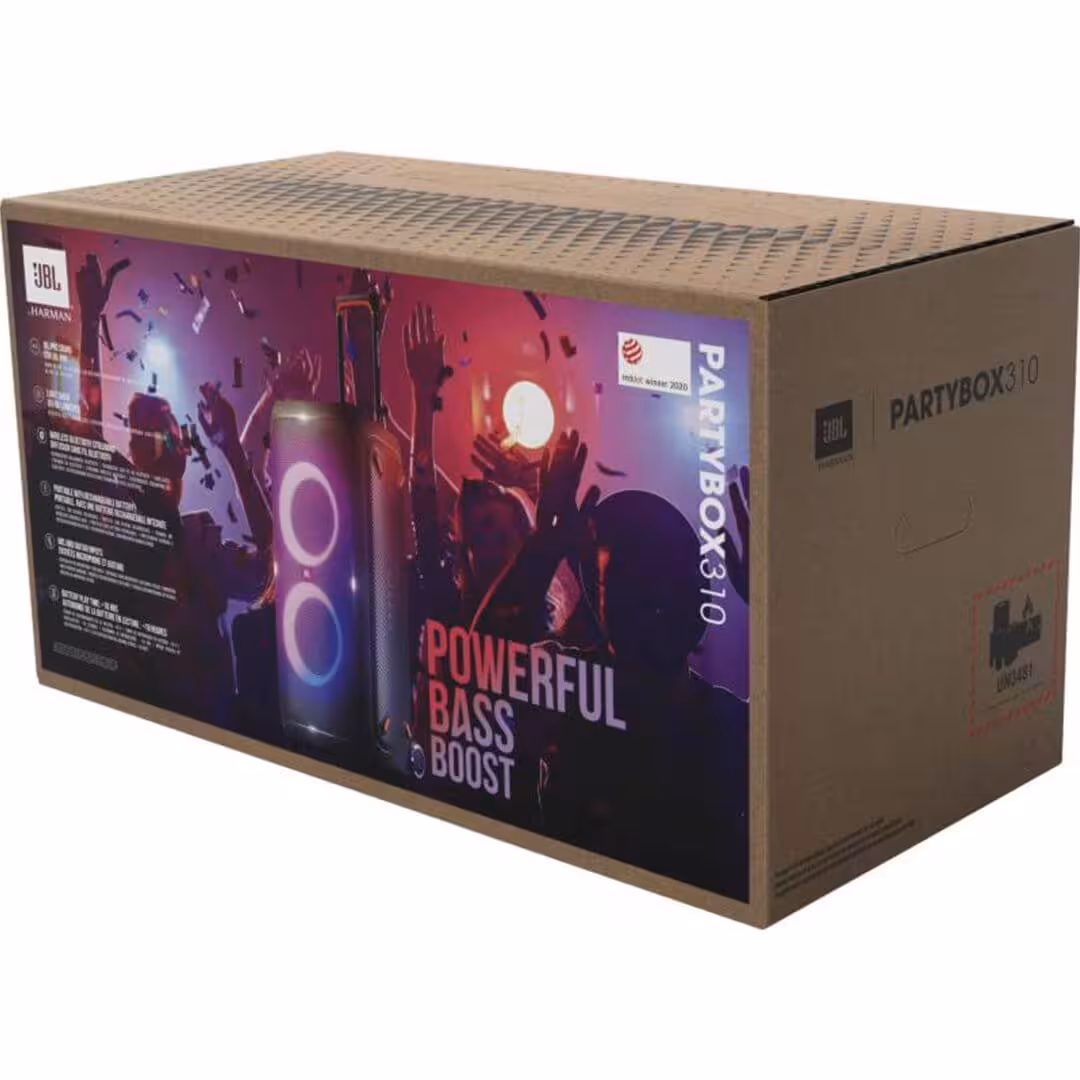 اسپیکر بلوتوثی قابل حمل جی بی ال مدل Party Box 310 (فروش عمده و تک-اصل شرکتی 4لیبل)