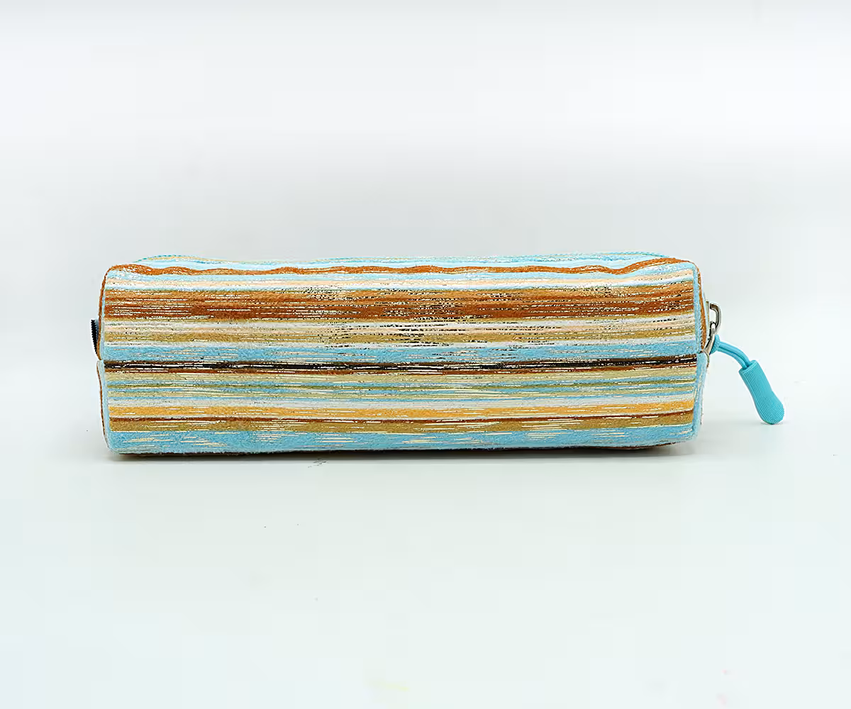 جامدادي تک زيپ مکعبي فيروزه اي - ZOOM