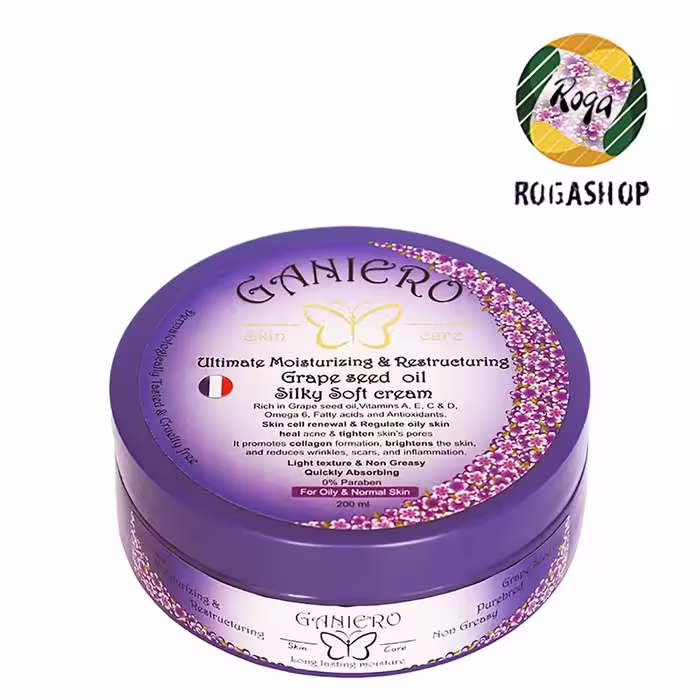 کرم مرطوب کننده و ترمیم کننده گانیرو - حاوی روغن هسته انگور - حجم 200 میل