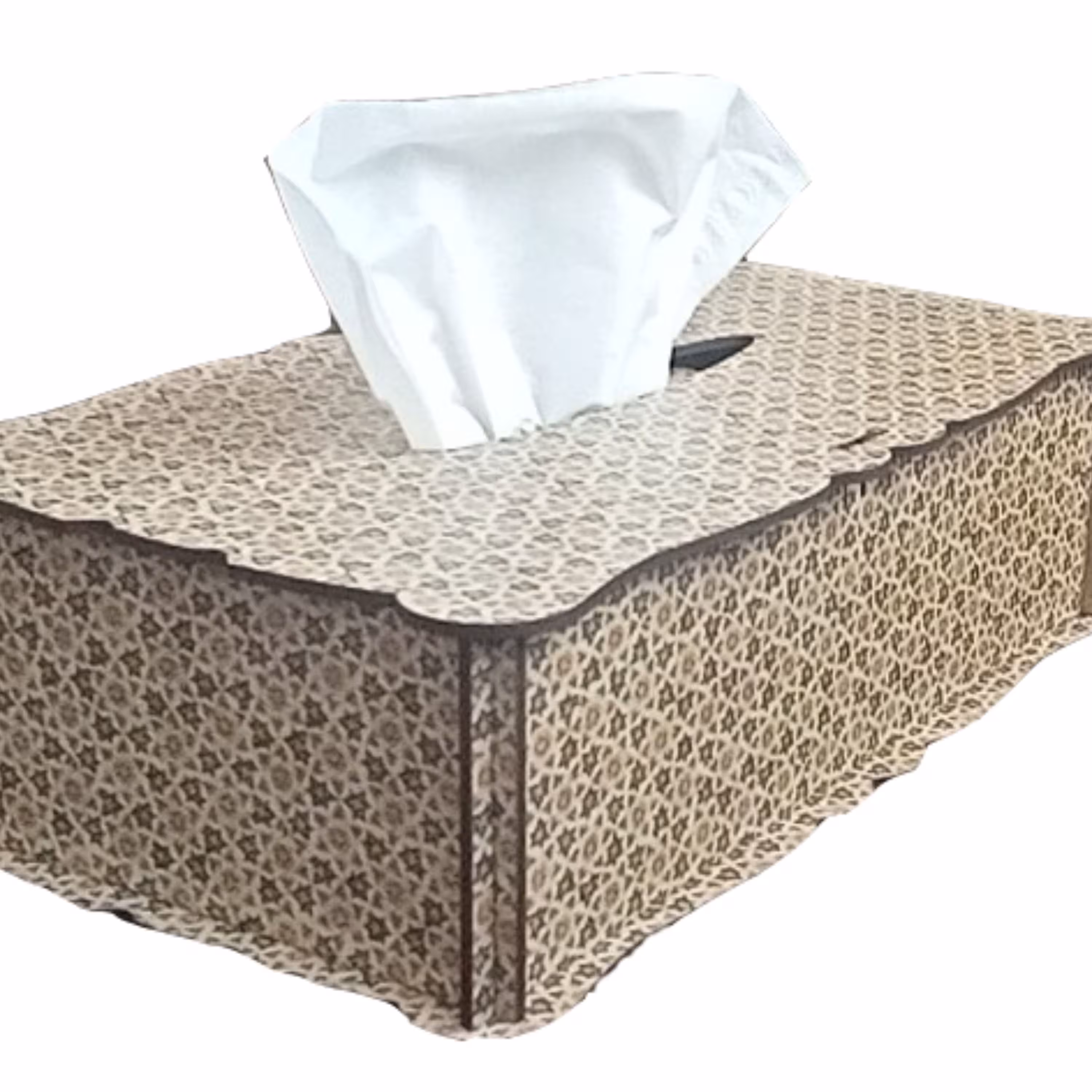 جعبه دستمال کاغذی چوبی طرح خاتم