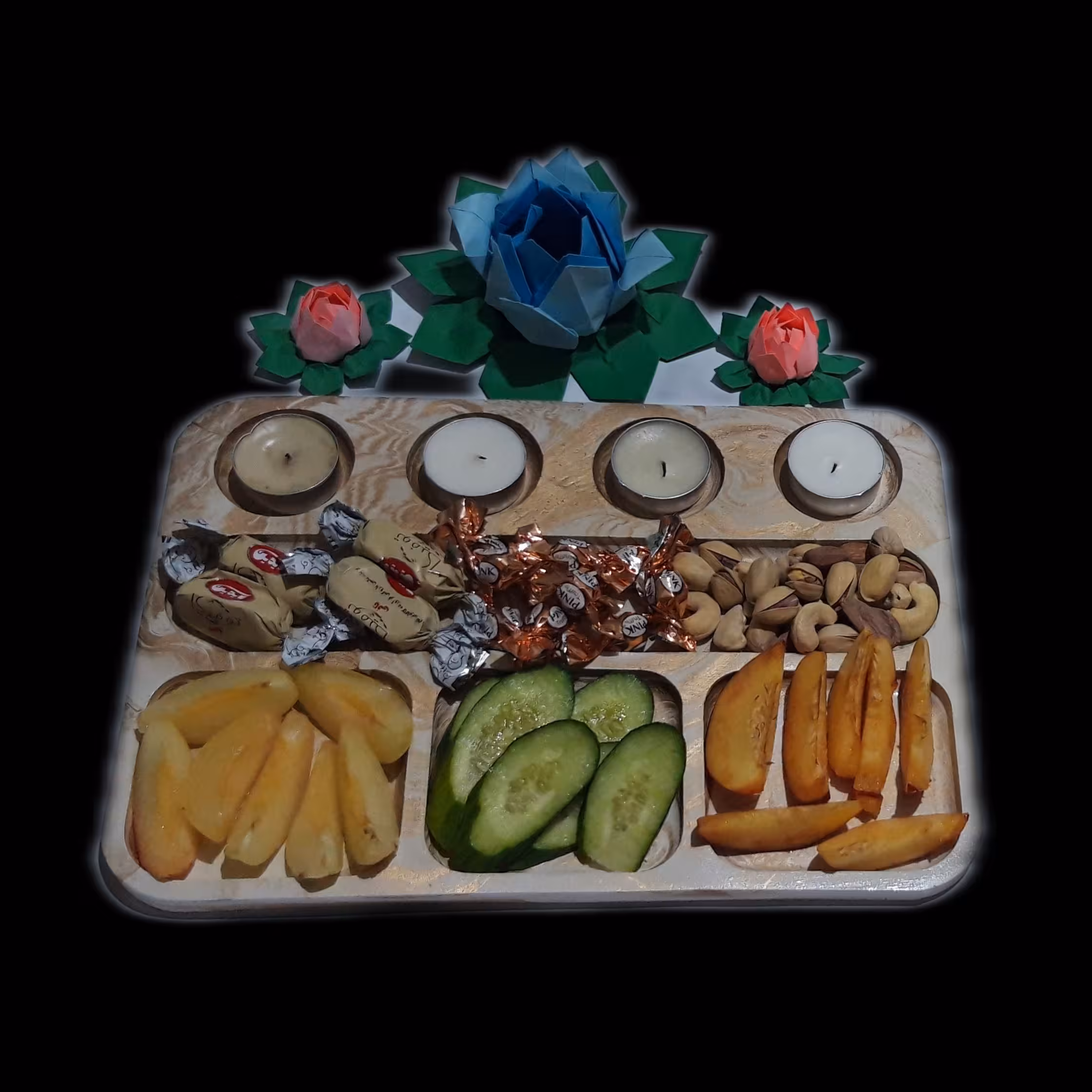 سینی مزه ابر و بادی از جنس سنگ مصنوعی