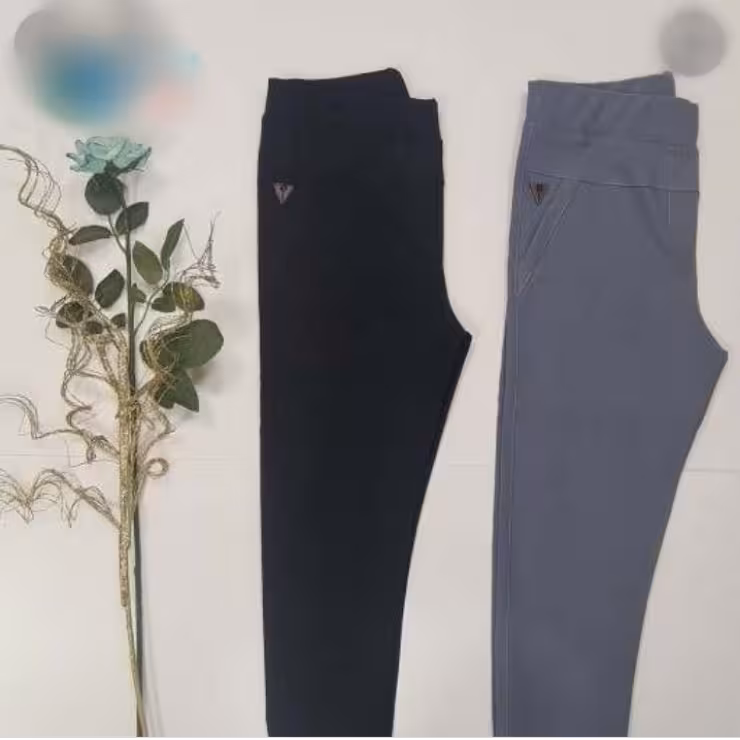 شلوار بنگال لوله دو رنگ مشکی و طوسی سایز 38 تا 50