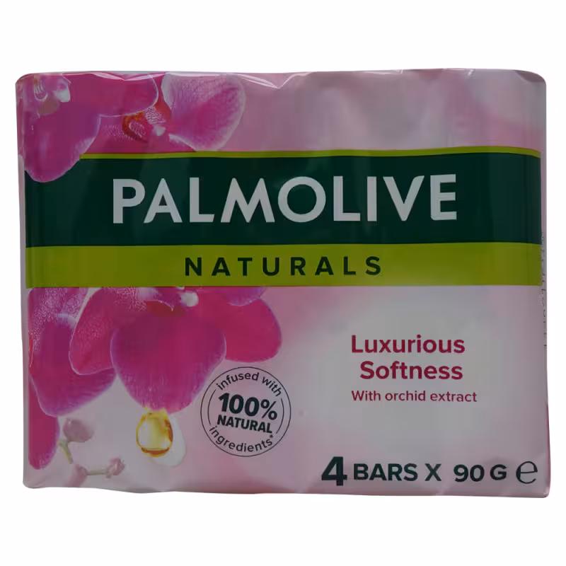 صابون پالمولیو Naturals، نرمی لوکس با عصاره ارکیده بسته 4 عددی 90 گرمی